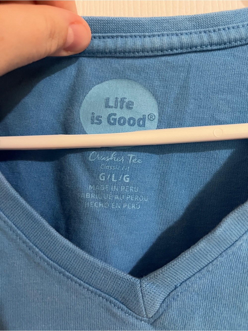Life Is Good Light Blue Crusher Tee - Picture 2 of 4